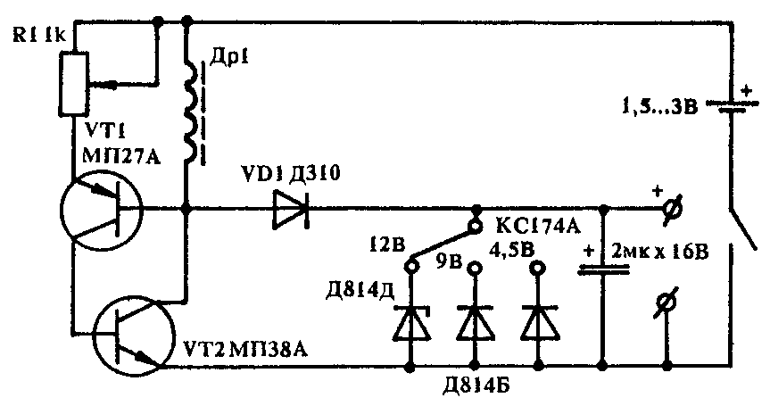 Транзисторный генератор схема